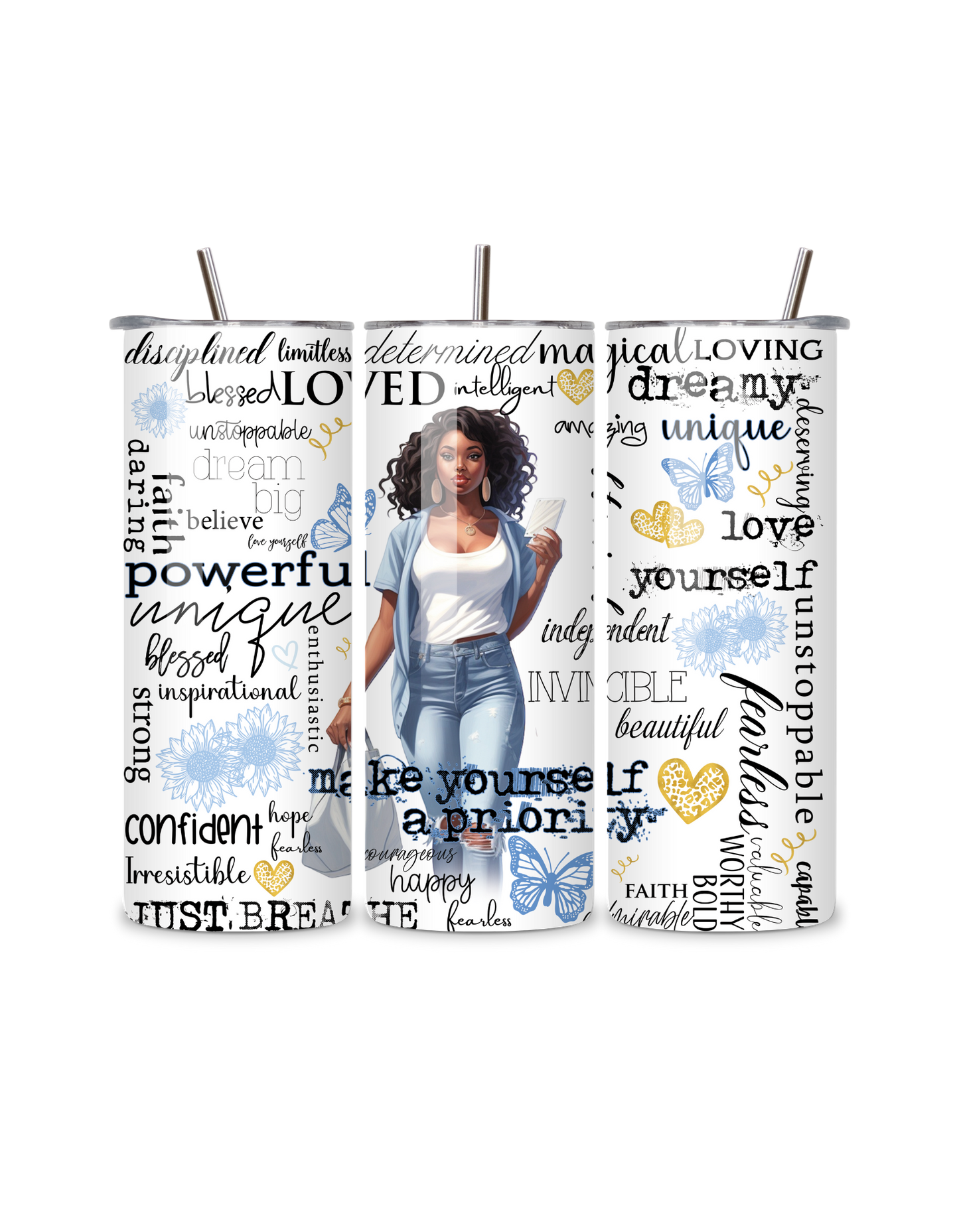 Confident Black Woman Tumbler