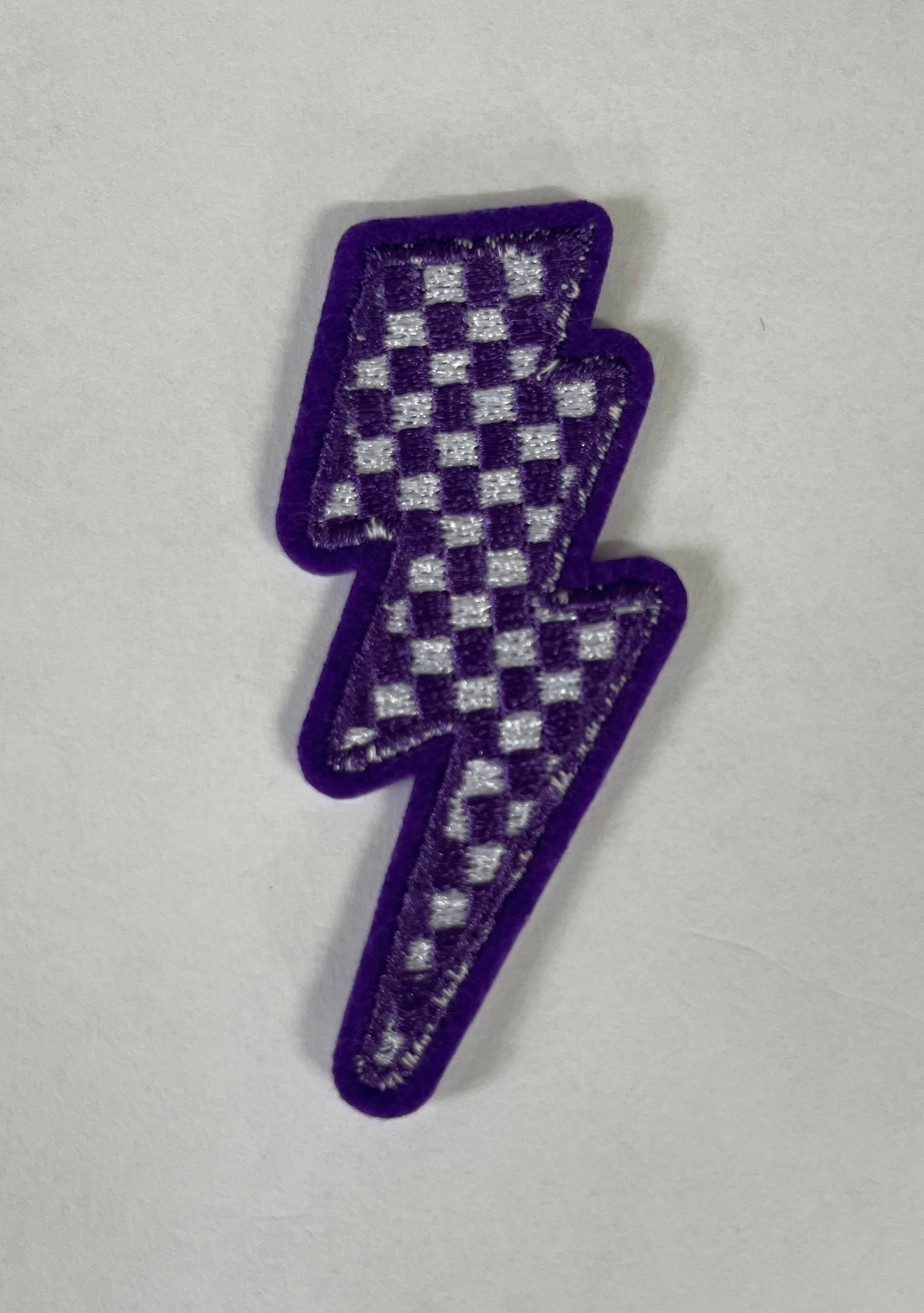 Checkerboard Lightning Bolt Hat Patch