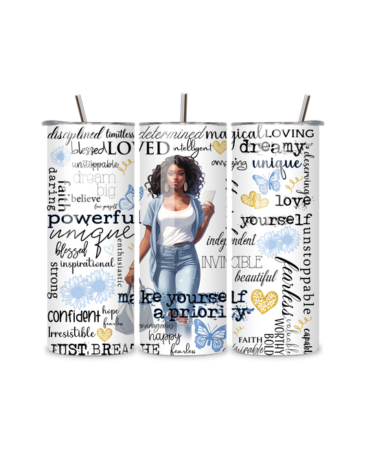 Confident Black Woman Tumbler