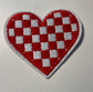 Checkerboard Heart Hat Patch