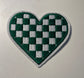 Checkerboard Heart Hat Patch