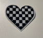 Checkerboard Heart Hat Patch