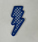 Checkerboard Lightning Bolt Hat Patch